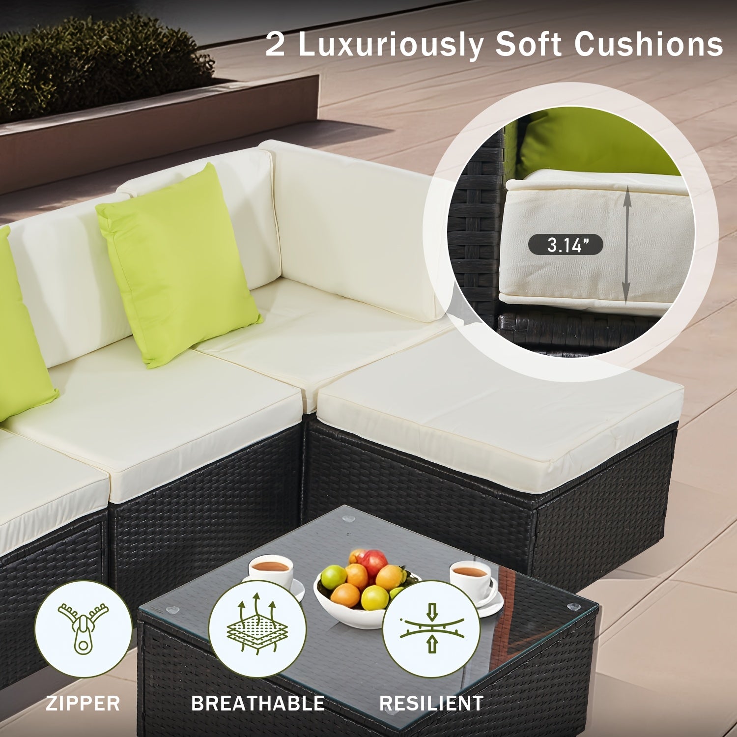 5\u002F3\u002F2- Piece Outdoor Patio Furniture Set