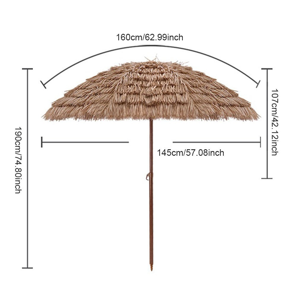 7.5-Foot Portable Outdoor Umbrella with UV Protection & Adjustable Canopy - Push Button Tilt