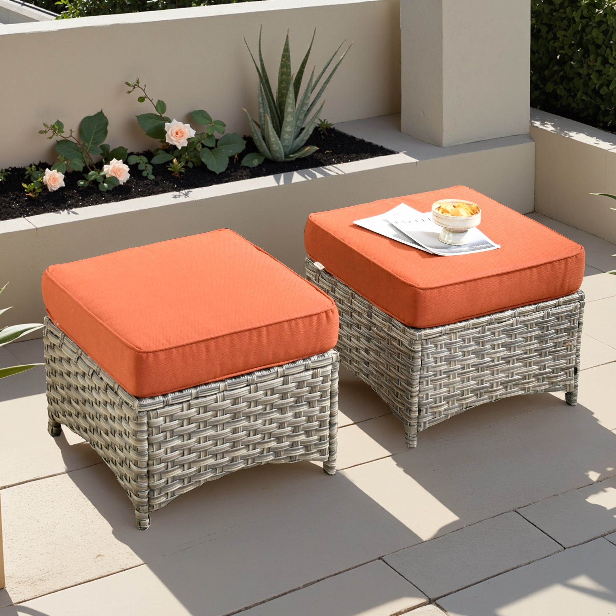 Premium PE Wicker & Steel Outdoor Patio Furniture Set with UV-Resistant Cushions
