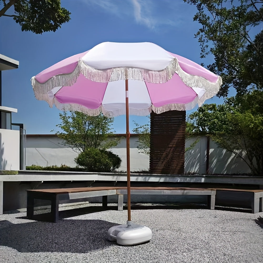 Adjustable Heavy-Duty Umbrella Outdoor Umbrella with Adjustable Canopy & Height