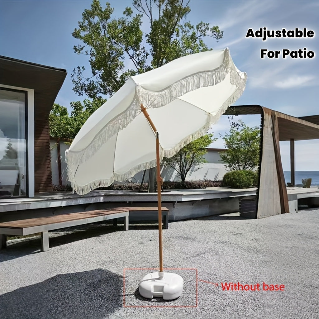 Adjustable Heavy-Duty Umbrella Outdoor Umbrella with Adjustable Canopy & Height