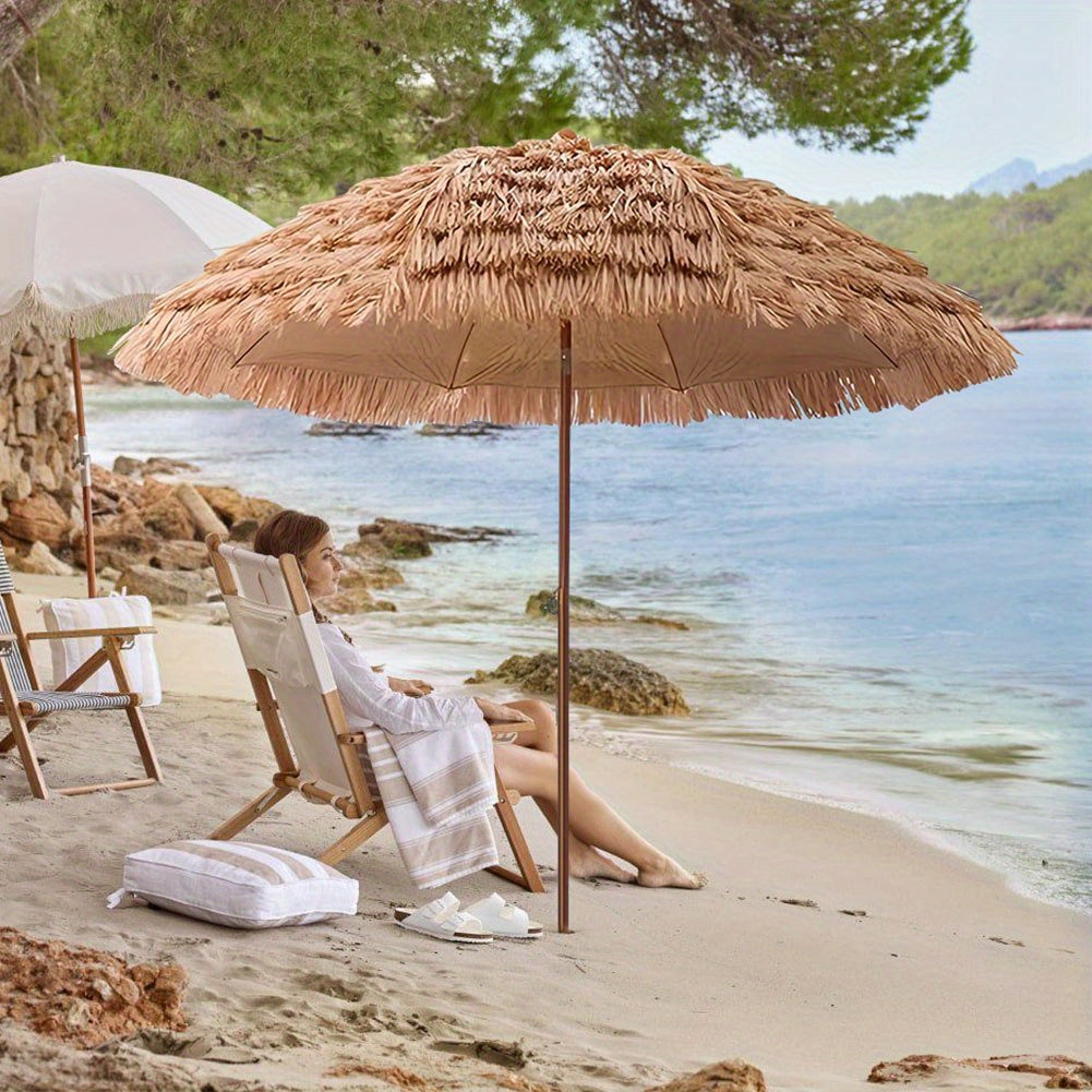 7.5-Foot Portable Outdoor Umbrella with UV Protection & Adjustable Canopy - Push Button Tilt