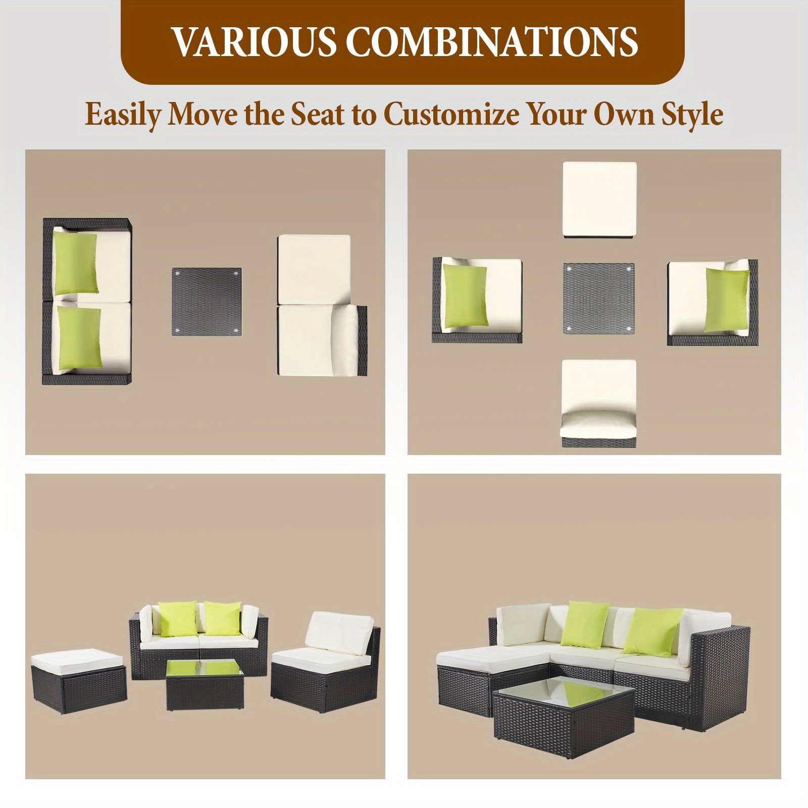 Outdoor Sectional Sofa Set 8