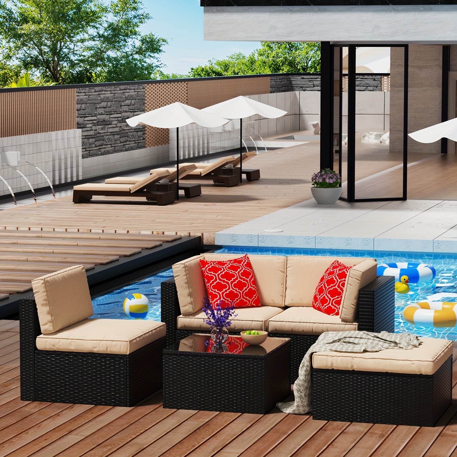 Outdoor Sectional Sofa Set 8