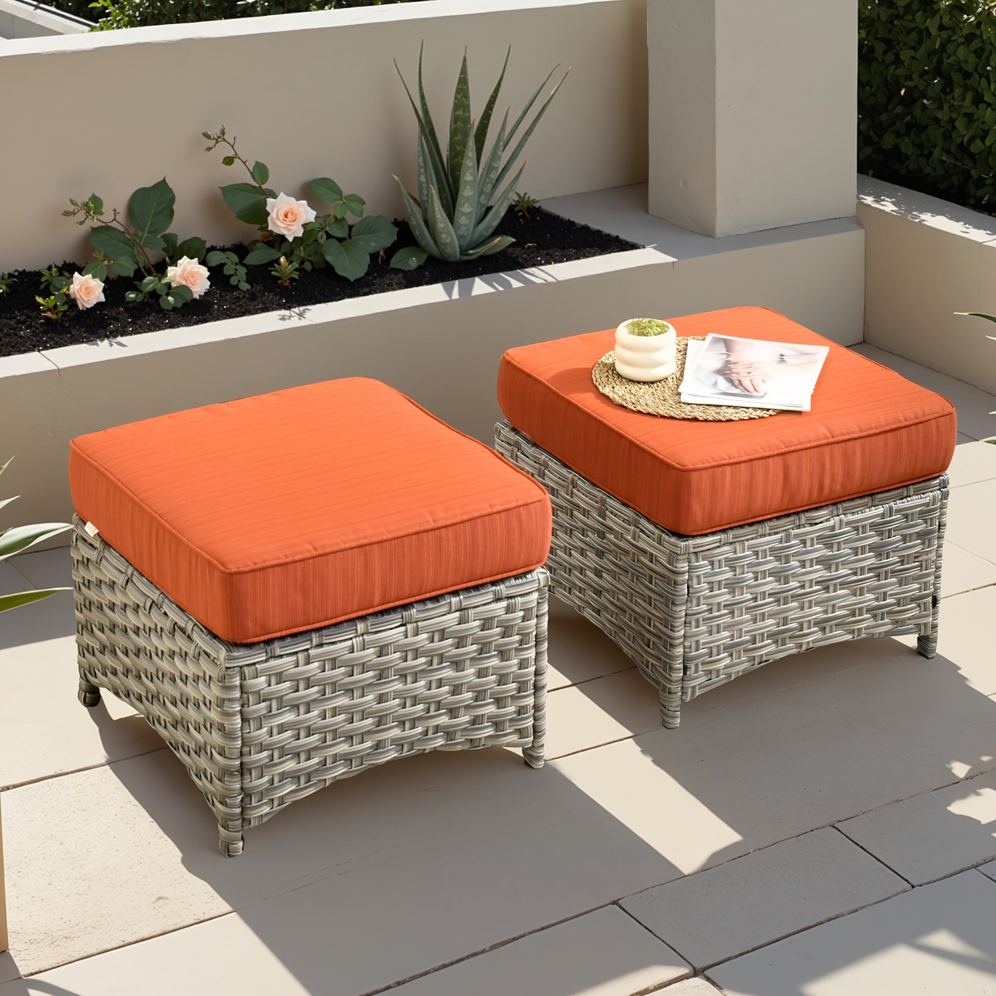 Premium PE Wicker & Steel Outdoor Patio Furniture Set with UV-Resistant Cushions
