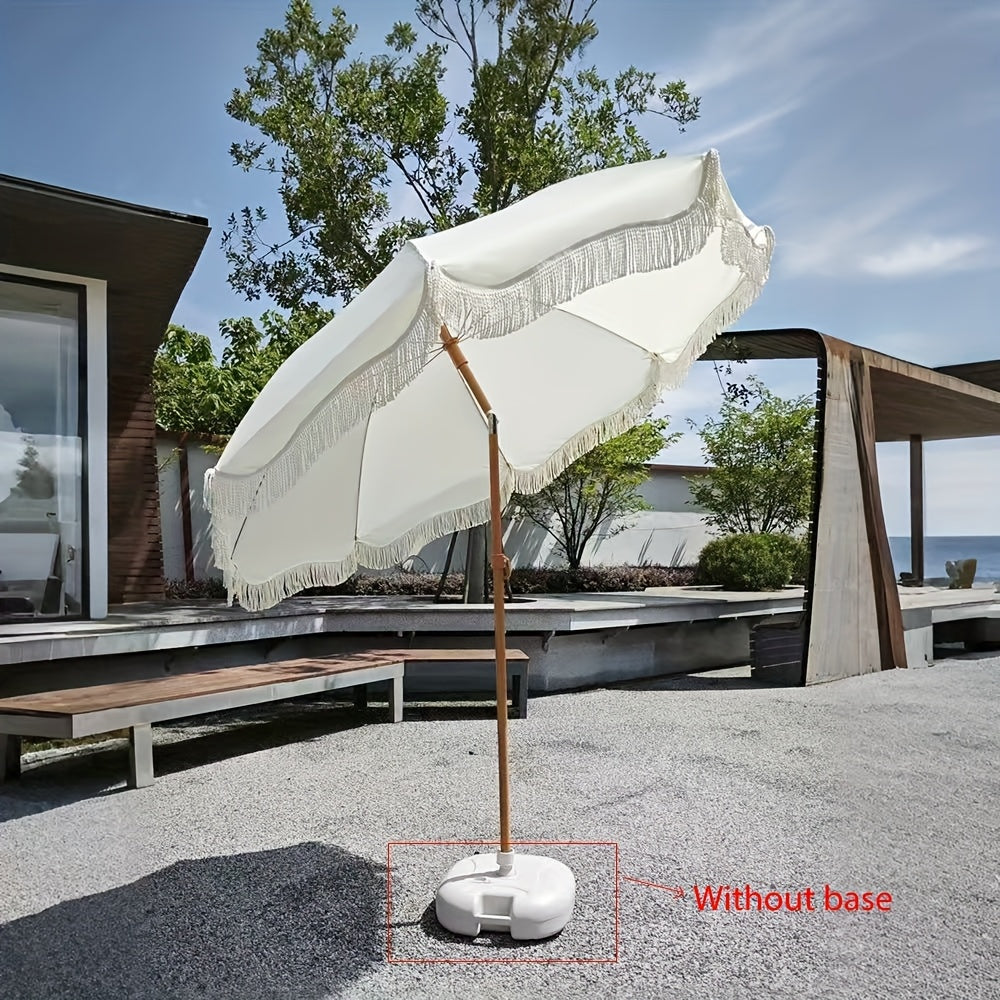 Adjustable Heavy-Duty Umbrella Outdoor Umbrella with Adjustable Canopy & Height