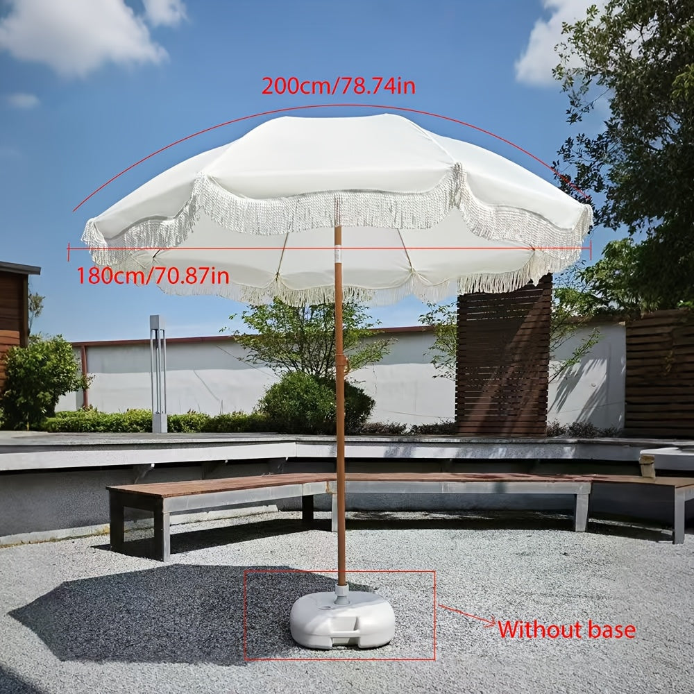 Adjustable Heavy-Duty Umbrella Outdoor Umbrella with Adjustable Canopy & Height