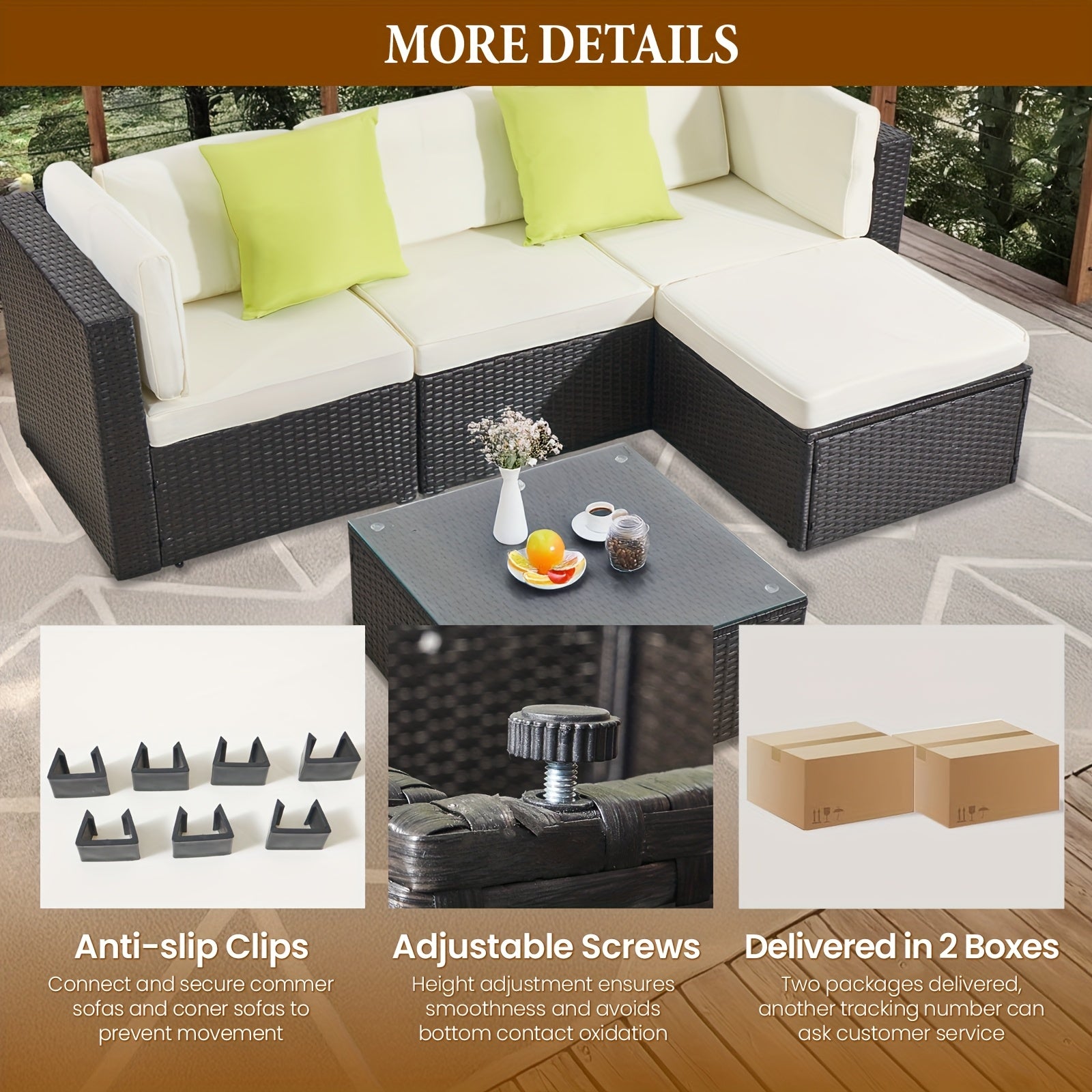 Outdoor Sectional Sofa Set 8