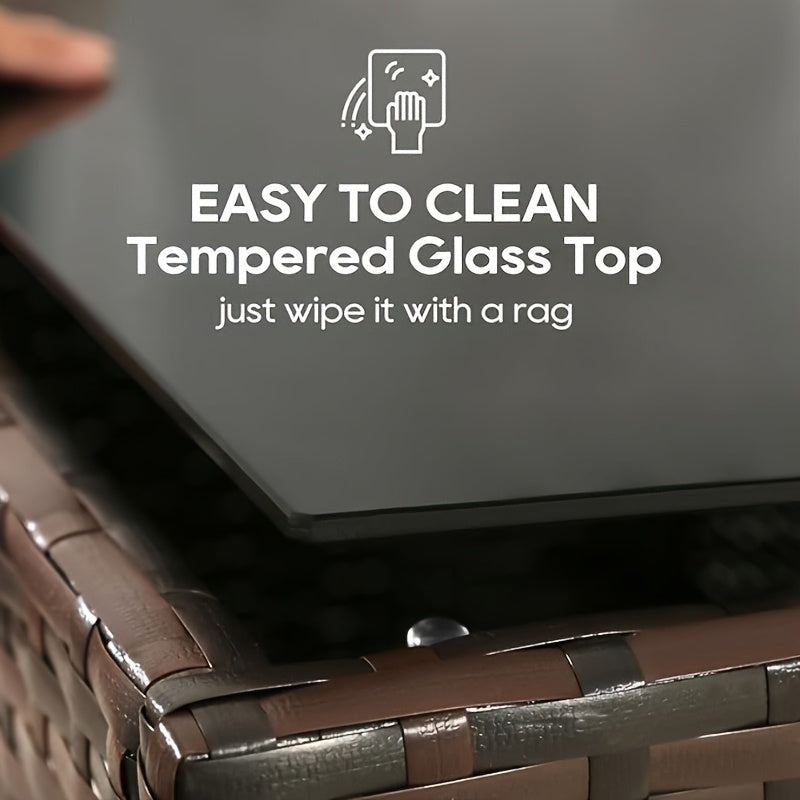 4pcs Rattan Sofa Set | Outdoor Furniture Conversation Set