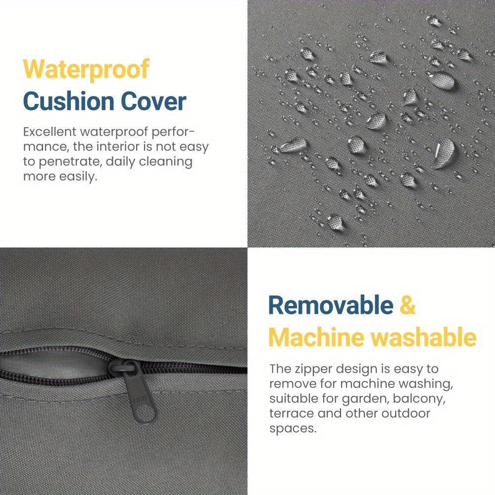 RoyalCraft 3pcs Outdoor Patio Furniture Set - L-Shaped Sectional with Storage Table & Cushions