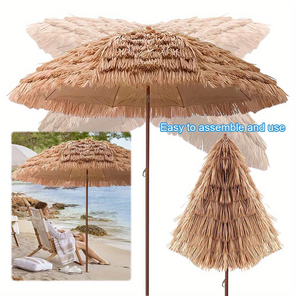 7.5-Foot Portable Outdoor Umbrella with UV Protection & Adjustable Canopy - Push Button Tilt