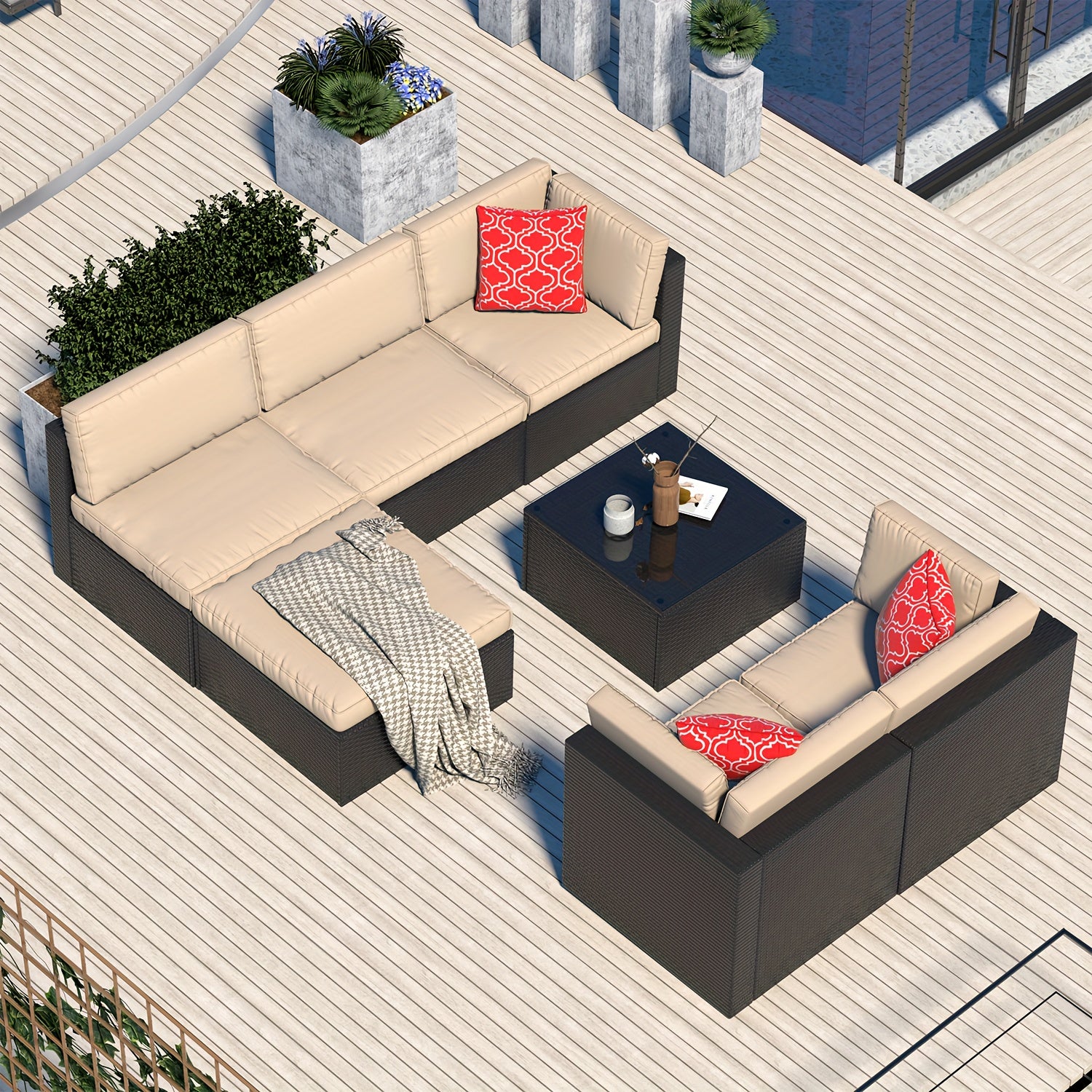 Outdoor Sectional Sofa Set 8