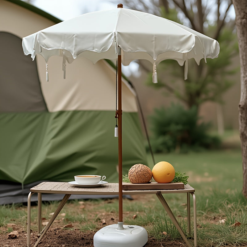 1pc Bohemian Style Tassel Sunshade Umbrella - Adjustable