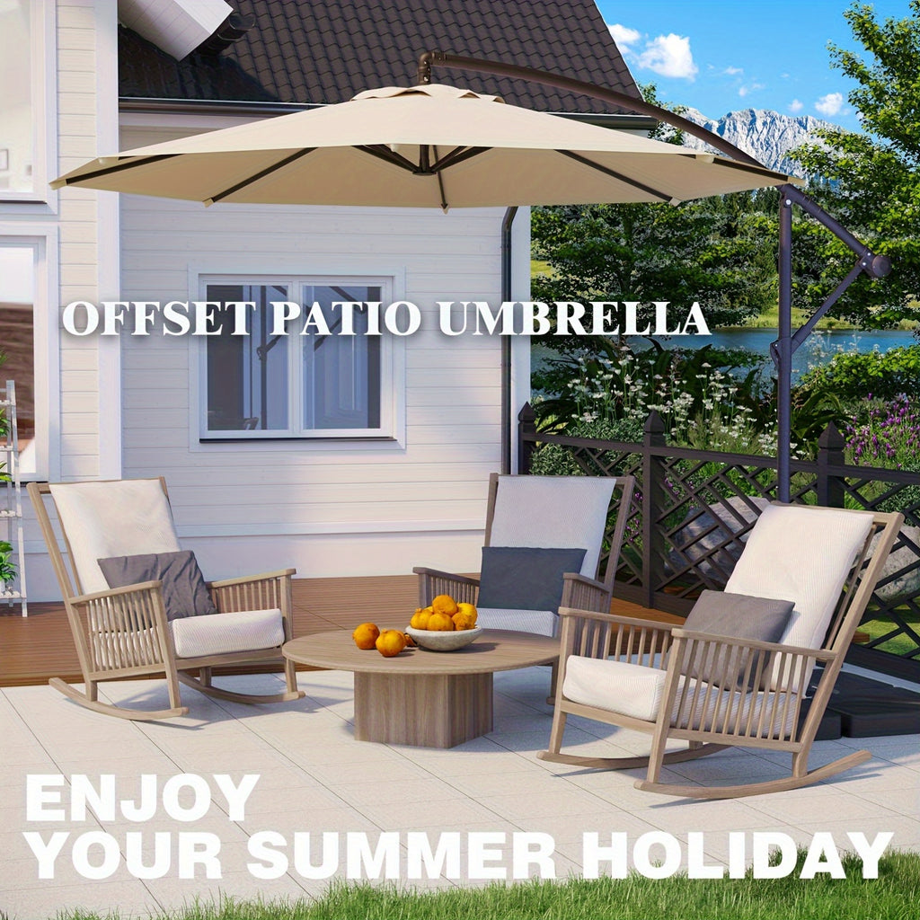 10-Foot Outdoor Patio Umbrella, Cantilever Style, Perfect for Gardens, Markets