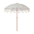 Beach Umbrella, Garden Shade Bohemian White Outdoor Canopy