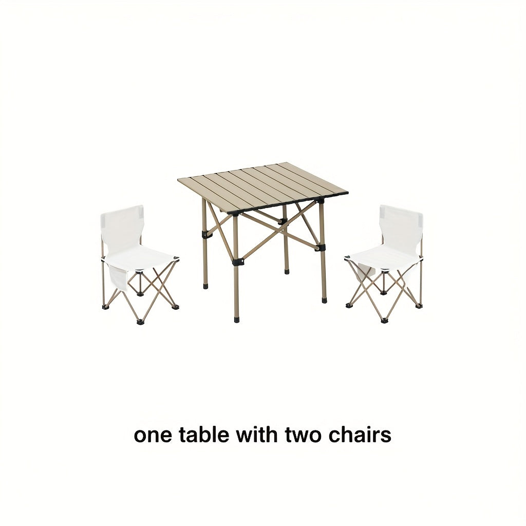 This Set Includes a Folding Table And Chairs, Perfect for Outdoor Activities