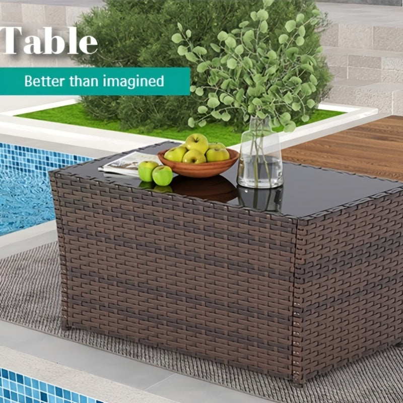 4pcs Rattan Sofa Set | Outdoor Furniture Conversation Set